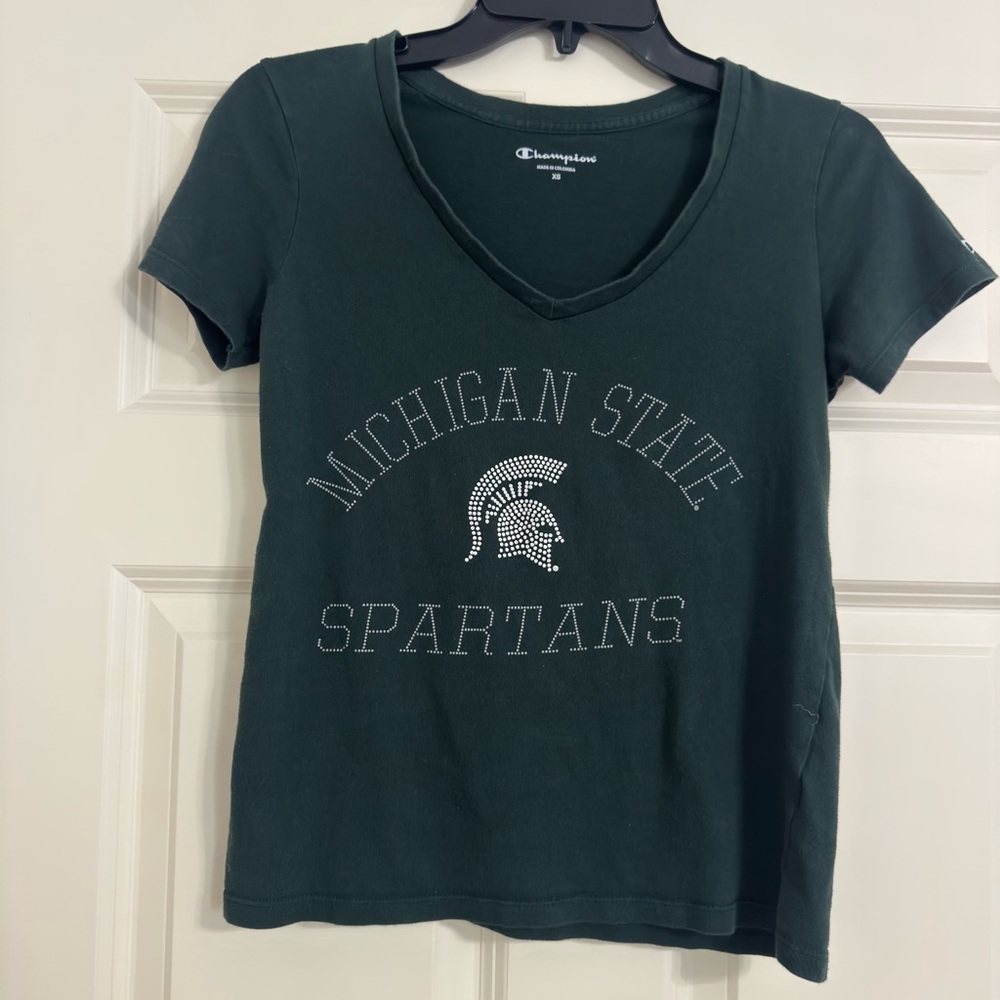 Champion Green Fitted Short Sleeve T-Shirt size XS